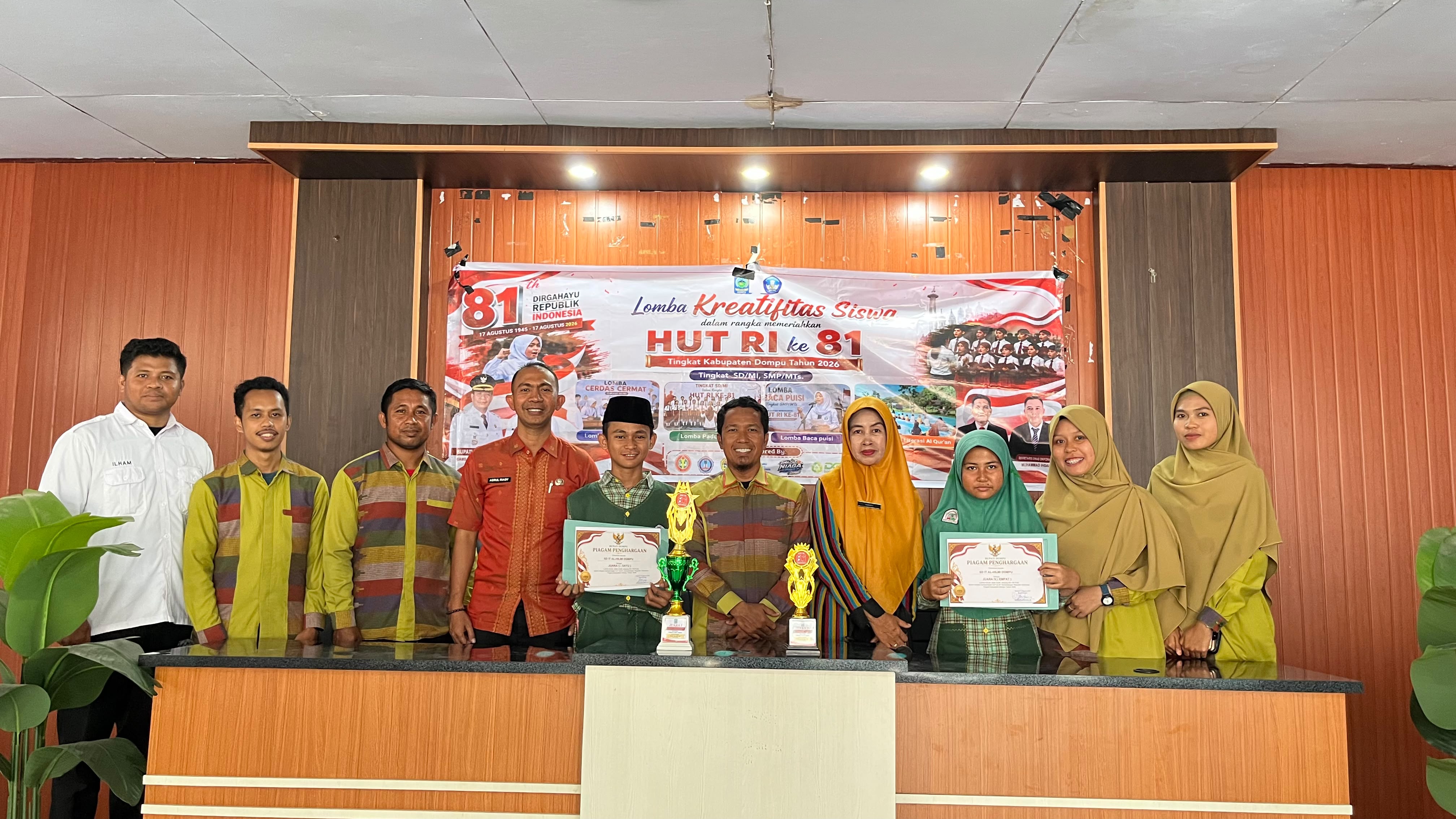 Rekap Prestasi SD IT Al-Hilmi Dompu di Lomba Kreativitas Siswa HUT RI ke 81